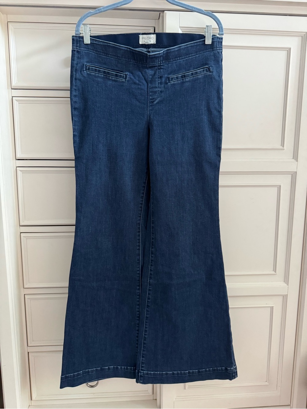 Pilcro Indigo Flare Wide-Leg Jeans for Women
